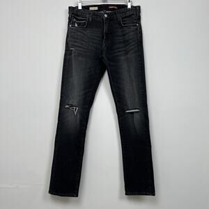 Pilcro Anthropologie Women's 27 Relaxed Straight Fit Jeans Distressed Mid Rise
